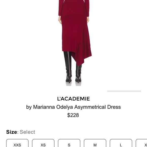 Lacademie Red Asymmetrical Sweater Dress Size XS - Picture 12 of 12